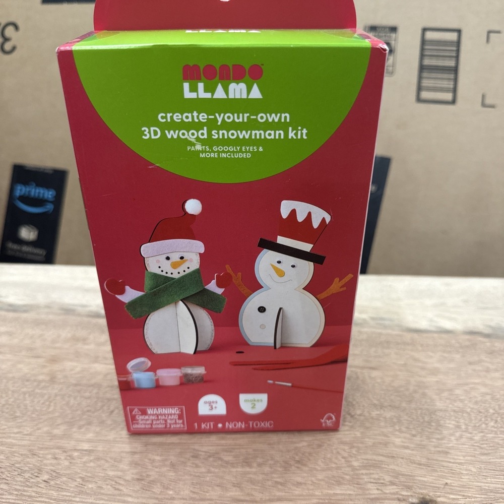 Mondo Llama 3d Wood Craft‎ Kit Christmas Paint